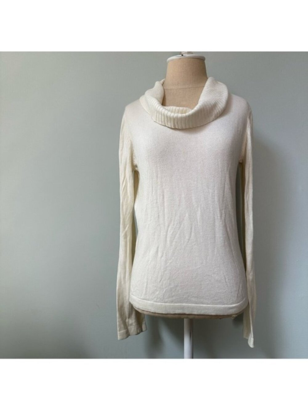 Gap Wool Cashmere Cowl Ivory Sweater Medium